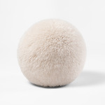 Spheric Fluffy Ottoman - Ivoire