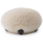 Flock Fluffy Ottoman - Black Stained Ash / Ivoire