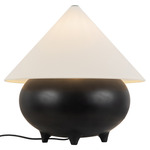 Rowan Table Lamp - Matte Black / White Linen