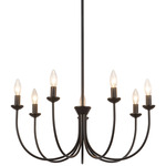 Ember Chandelier - Matte Black