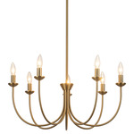 Ember Chandelier - Brushed Gold