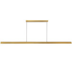Dottie Linear Pendant - Brushed Gold / Frosted