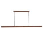 Dottie Linear Pendant - Walnut / Frosted