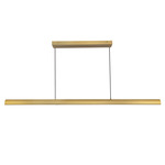 Dottie Linear Pendant - Brushed Gold / Frosted