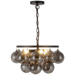 Faye Chandelier - Matte Black / Smoke