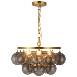 Faye Chandelier - Brushed Gold / Smoke