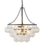 Faye Chandelier - Matte Black / Clear