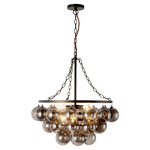 Faye Chandelier - Matte Black / Smoke
