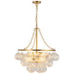 Faye Chandelier - Brushed Gold / Clear