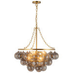 Faye Chandelier - Brushed Gold / Smoke