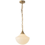 Farrah Pendant - Brushed Gold / Opal