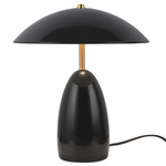 Poppy Table Lamp - Brass / Glossy Black