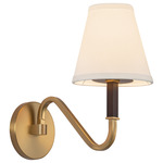 Sloan Wall Sconce - Brushed Gold / White Linen