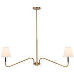 Sloan Linear Pendant - Brushed Gold / White Linen