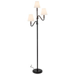 Sloan Floor Lamp - Matte Black / White Linen