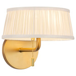Scout Disc Wall Sconce - Brushed Gold / White Linen