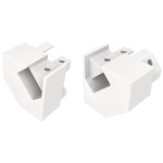 DIY Light Channel 45 Degree Power Feed End Caps - White