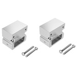 DIY Light Channel 0.6 Surface Mount Power Feed End Caps - Satin Aluminum