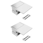 DIY Light Channel 0.6 Recessed Millwork Power Feed End Caps - Satin Aluminum