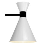 Mid Century RLM LED Wall Light - Overstock - Matte Black / Gloss White