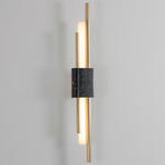 Tanto Wall Sconce - Overstock - Black Marble / Brass