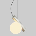Node Pendant - Brushed Antique Brass / Brushed Nickel