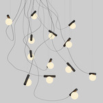 Node Chandelier - Matte White / Matte Black