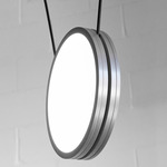 Highwire Pendant - Brushed Aluminum / Sandtex Black Canopy