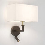Club Reading Wall Sconce - Bronze / Brass / White