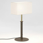 Club Table Lamp - Bronze / Brass / White