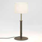 Club Table Lamp - Bronze / Brass / White