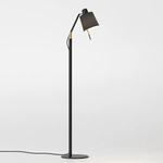 Edward Floor Lamp - Matte Black / Black Fabric