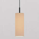 Pendant Suspension 4 with Fabric Shade - Matte Black / Oyster