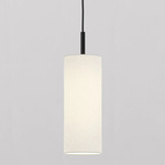 Pendant Suspension 4 with Fabric Shade - Matte Black / White