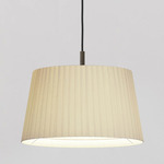 Pendant Suspension 4 with Fabric Shade - Bronze / Putty