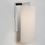 Ravello Cylinder Wall Sconce - Polished Chrome / White