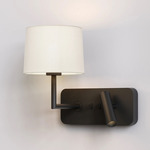 Side By Side Wall Sconce - Matte Black / White