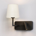 Side By Side Wall Sconce - Matte Black / White