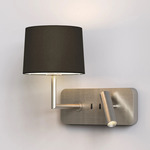 Side By Side Wall Sconce - Matte Nickel / Black