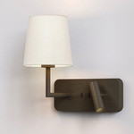 Side By Side Wall Sconce - Bronze / White