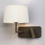 Side By Side Wall Sconce - Bronze / White