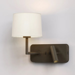 Side By Side Wall Sconce - Bronze / White