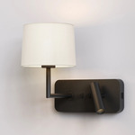 Side By Side Wall Sconce - Matte Black / White