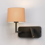 Side By Side Wall Sconce - Matte Black / Oyster