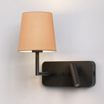 Side By Side Wall Sconce - Matte Black / Oyster