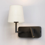 Side By Side Wall Sconce - Matte Black / White