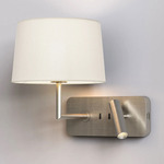 Side By Side Wall Sconce - Matte Nickel / White