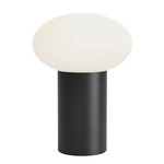 Zeppo Portable Table Lamp - Matte Black / White