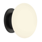 Zeppo Wall Sconce - Matte Black / Opal