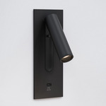 Fuse 3 Recessed Wall Sconce with USB-C Port - Matte Black